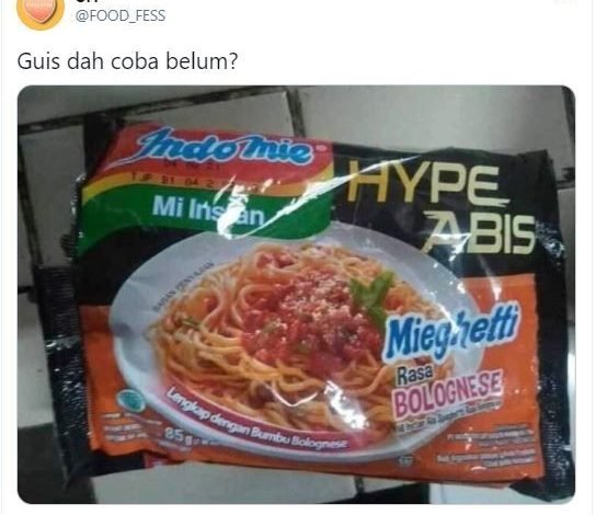 Photo of Ramai Potret Indomie Rasa Bolognese di Twitter, Publik Auto Penasaran